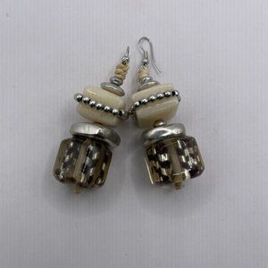 Vintage Lucite And Acrylic Square Statement Earrings